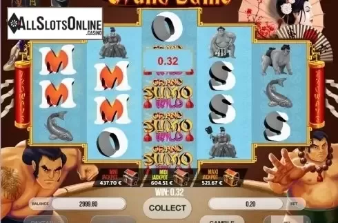 Wild Win screen. Grand Sumo from Fugaso