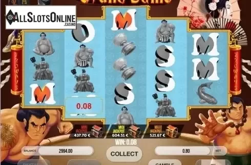Win screen. Grand Sumo from Fugaso
