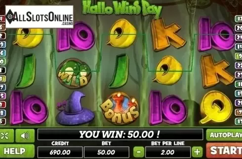 Win Screen. Hallo Wins Day from PlayPearls