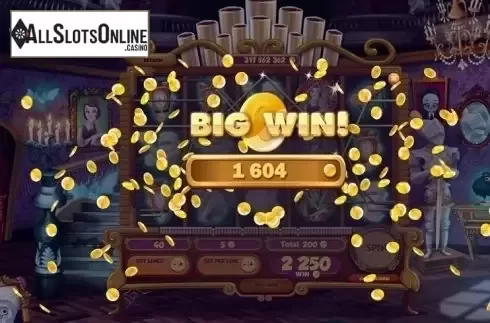 Big win screen. Haunted House (Red Rake) from Red Rake
