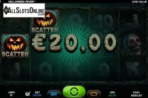 Win Screen. Helloween Fever from Plank Gaming