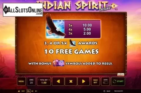 Features . Indian Spirit Deluxe from Greentube
