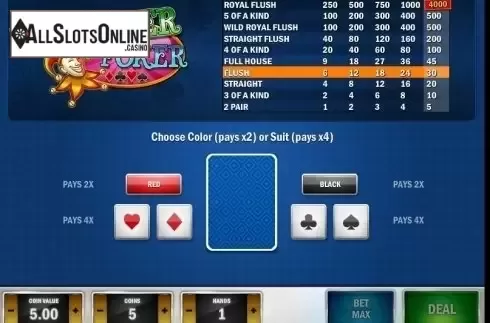 Game Screen 3. Joker Poker MH (Play'n Go) from Play'n Go