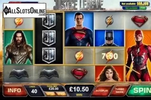 Win Screen . Justice League (Playtech) from Playtech Vikings