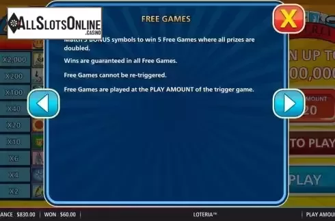 Free Game screen