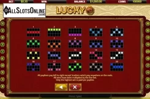 Lines. Lucky 8 (XIN Gaming) from XIN Gaming