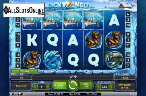 Game Workflow screen. Lucky Angler from NetEnt