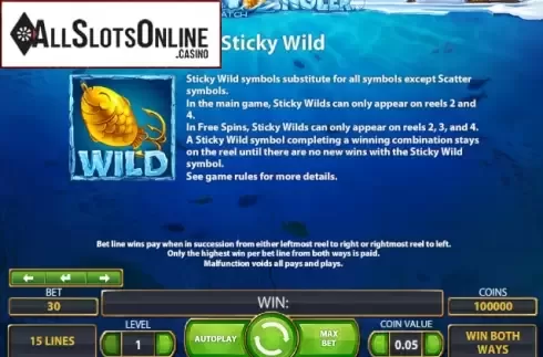 Paytable 2. Lucky Angler from NetEnt
