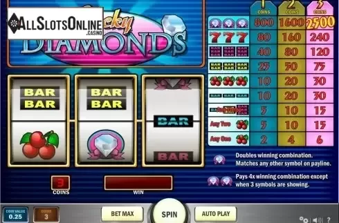 Screen2. Lucky Diamonds from Play'n Go