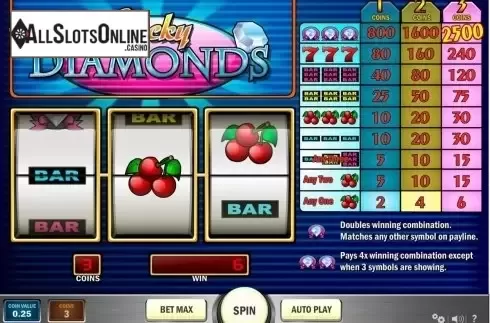 Screen3. Lucky Diamonds from Play'n Go