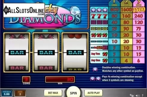 Screen5. Lucky Diamonds from Play'n Go