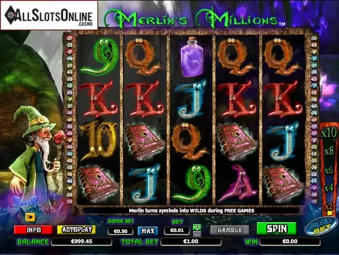 Reels. Merlin's Millions Superbet from NextGen
