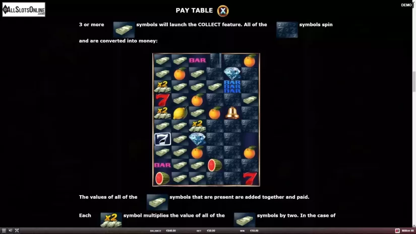 Money collect feature screen