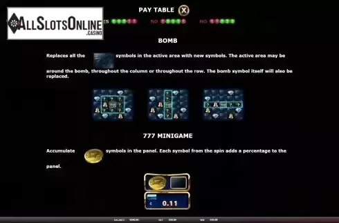Features screen