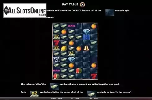 Money collect feature screen