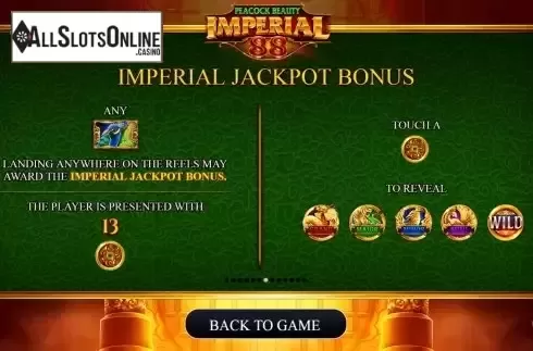 Jackpot bonus screeen