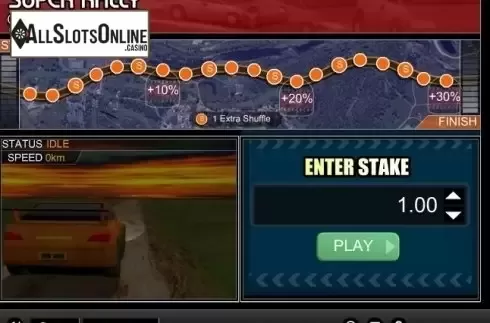 Game Screen 1. Rally Hi-Lo from 1X2gaming