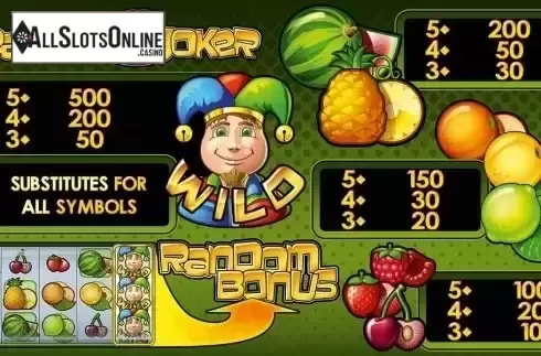 Paytable 1