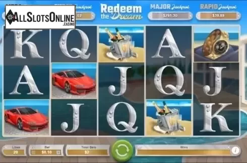 Game Workflow screen . Redeem the Dream from NeoGames