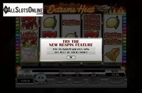 Screen2. Retro Reels: Extreme Heat from Microgaming