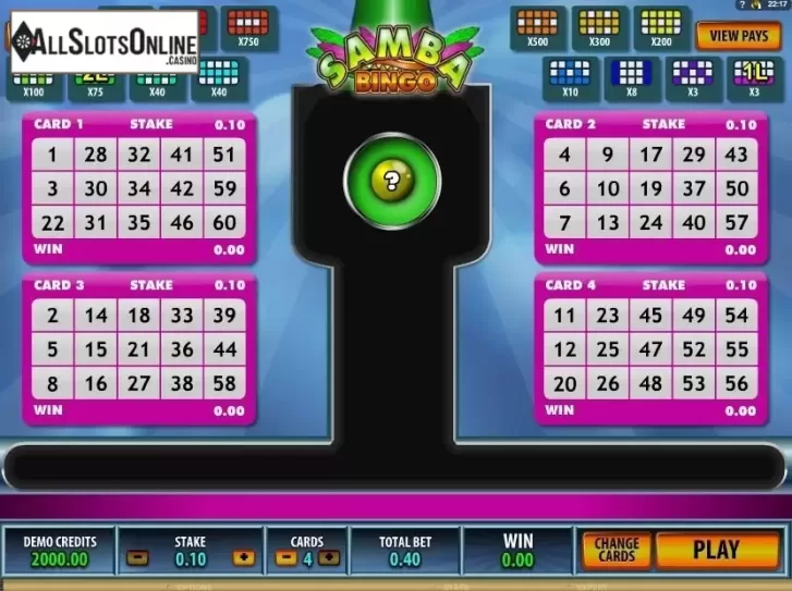 Game Screen 1. Samba Bingo from Microgaming