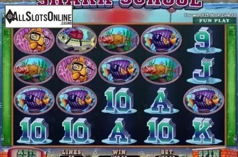Win Screen. Shark School from RTG