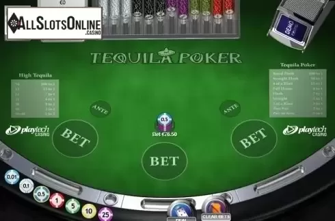 Game Screen 1. Tequila Poker from Playtech