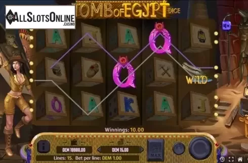 Win screen . Tomb of Egypt Dice from Mancala Gaming