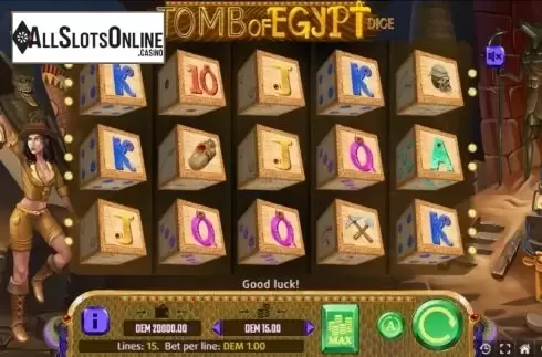 Reel Screen. Tomb of Egypt Dice from Mancala Gaming