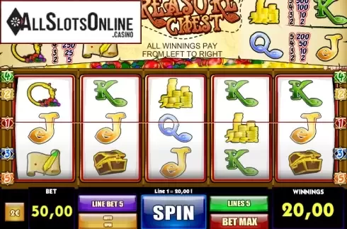 Win Screen. Treasure Chest from iSoftBet