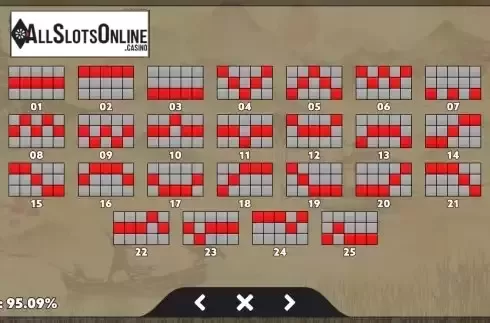 Paylines screen