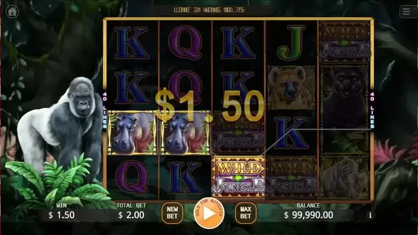 Wild Jungle slot screenshot 2