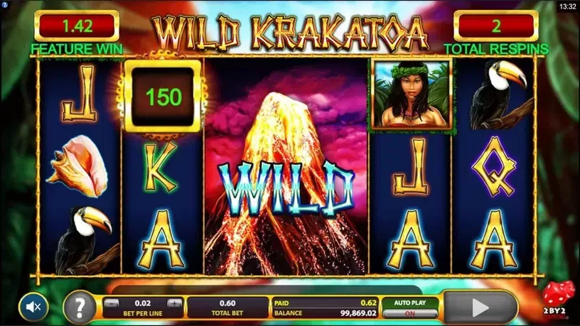 Wild Krakatoa slot screenshot 4