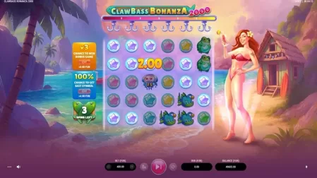 Clawbass Bonanza 2000 slot screenshot 3