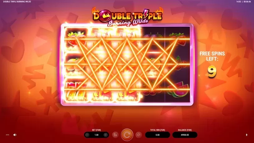 Double Triple Burning Wilds slot screenshot 4