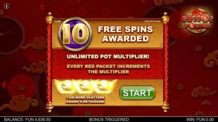 Gifts of Fortune Megaways slot screenshot 2