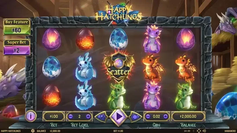 Happy Hatchlings slot screenshot 