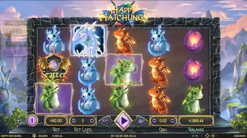Happy Hatchlings slot screenshot 