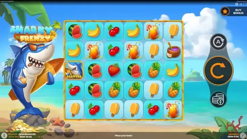 Sharky Frenzy slot screenshot 