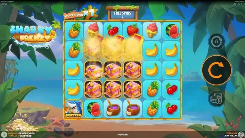 Sharky Frenzy slot screenshot 