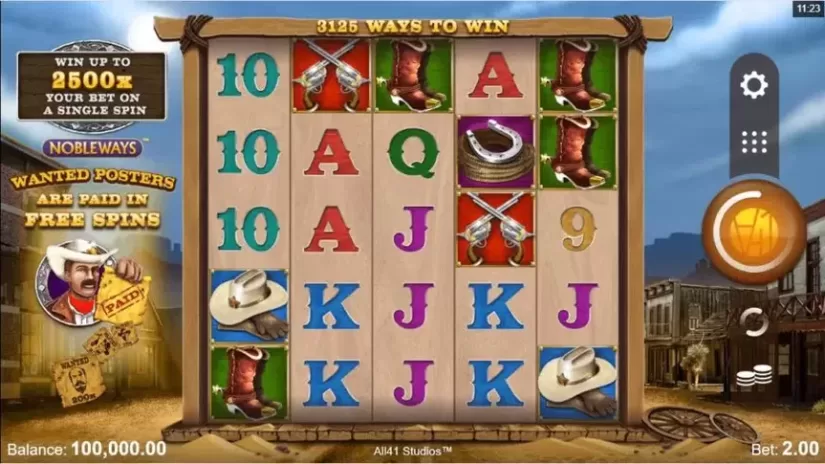 Wanted Outlaws Nobleways slot screenshot 1
