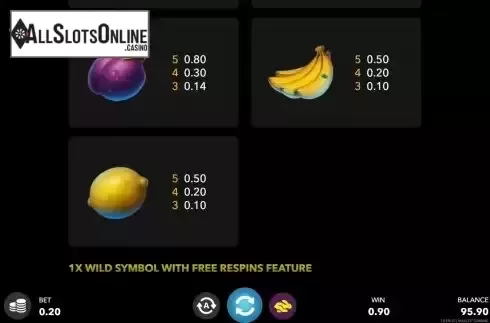 Paytable screen 2