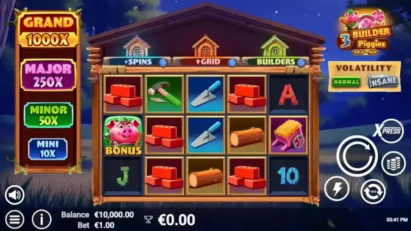 3 Builder Piggies slot screenshot 