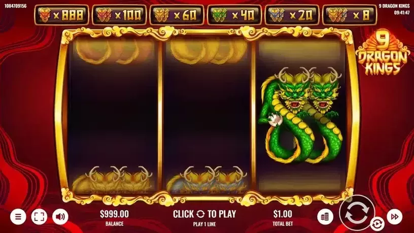 9 Dragon Kings slot screenshot 1