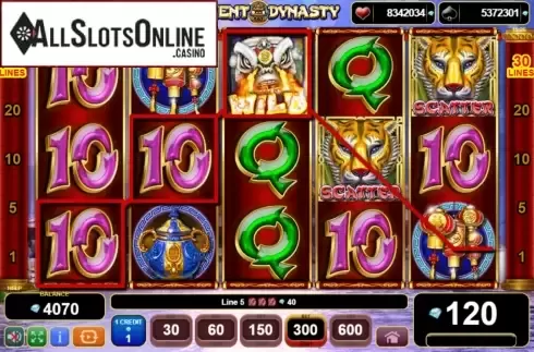 Win Screen. Ancient Dynasty from EGT