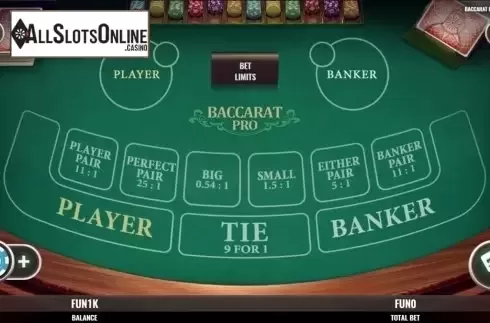 Start Screen. Baccarat Pro from Platipus