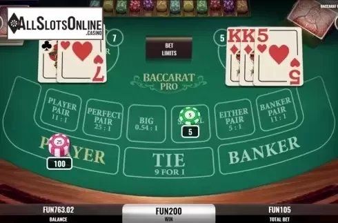 Win Screen 3. Baccarat Pro from Platipus
