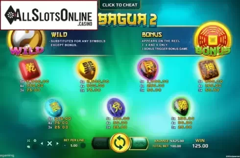 Paytable. Bagua 2 from EAgaming