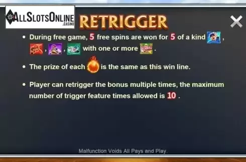 FS Retrigger screen