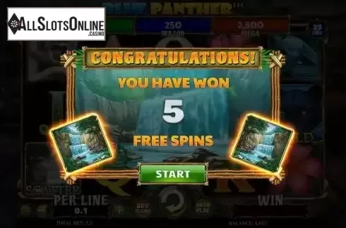 Free Spins Win Screen